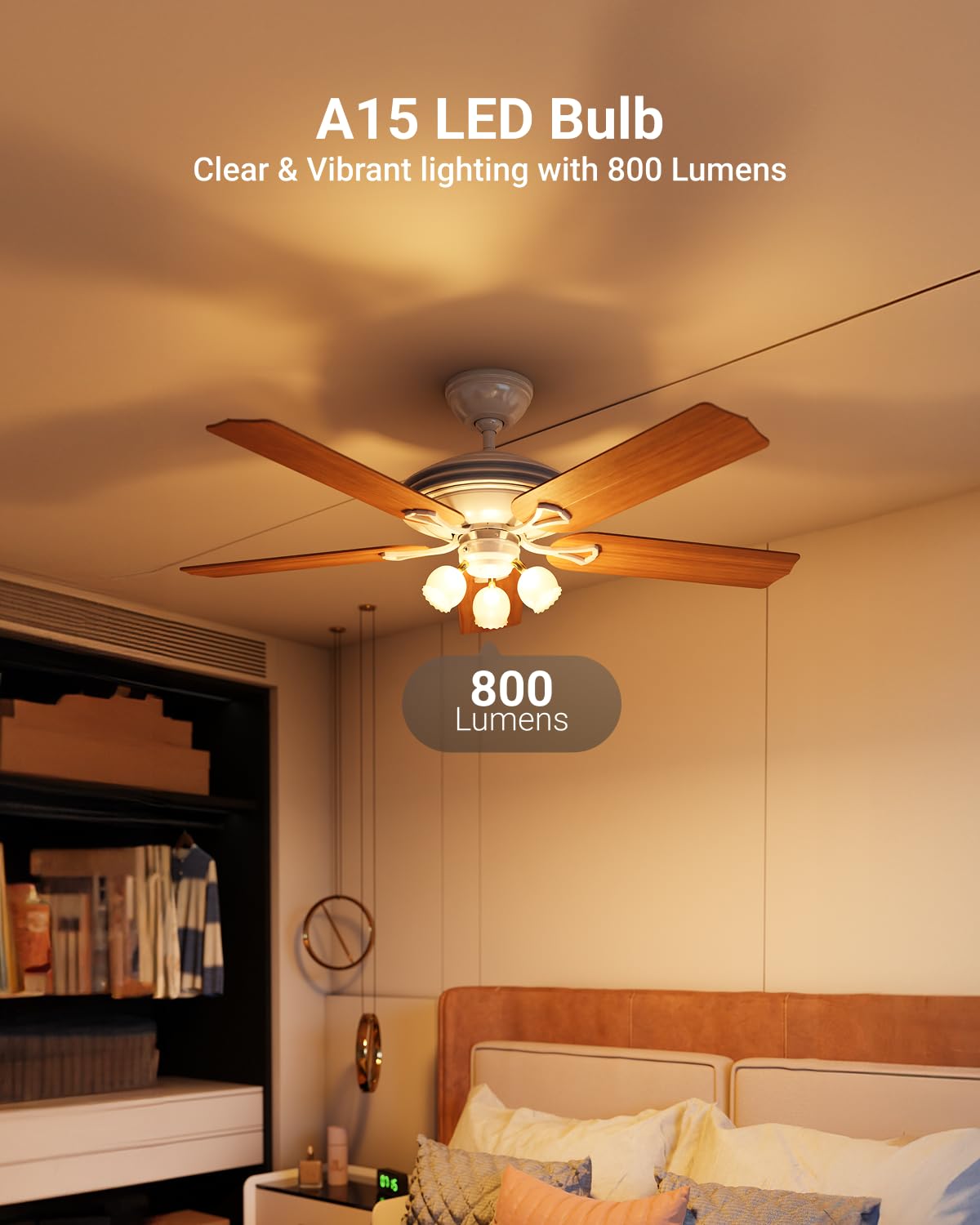 Sunco A15 compact design fits tight fixtures in homes.