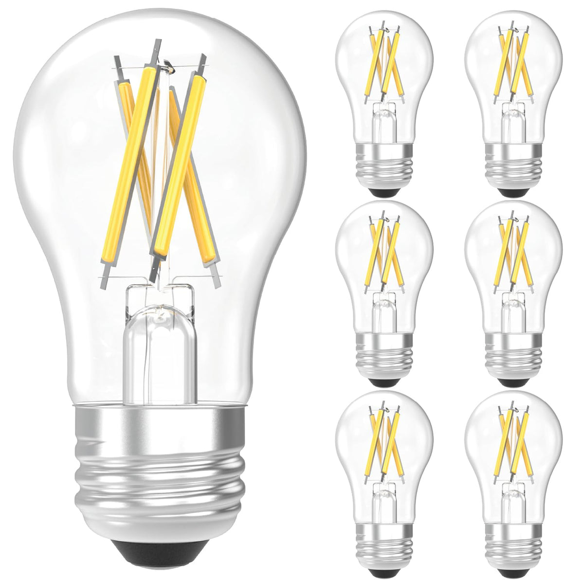Sunco A15 LED vintage filament bulb in warm glow for living spaces.