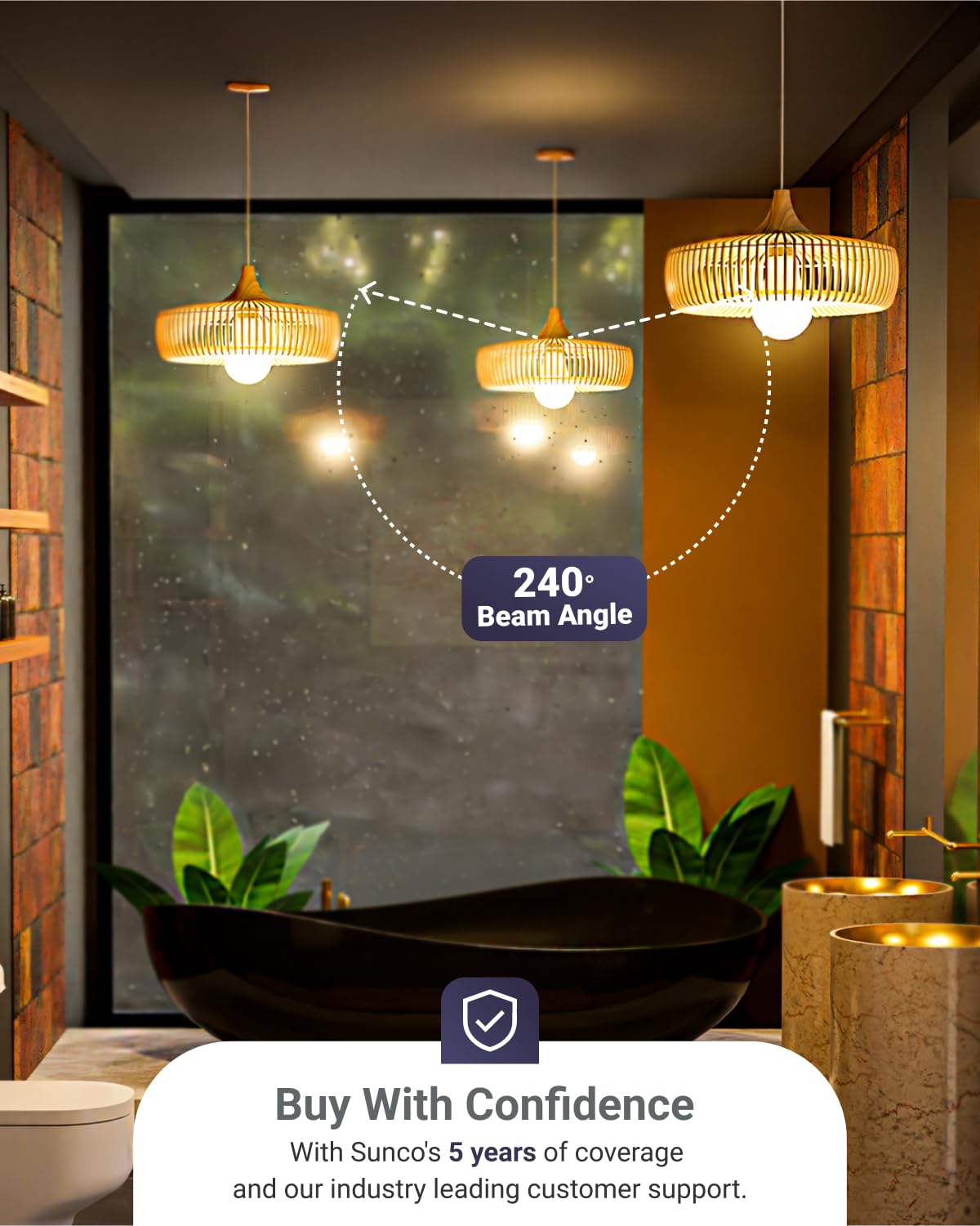 Sunco A19 LED bulbs UL listed with trusted US-based support