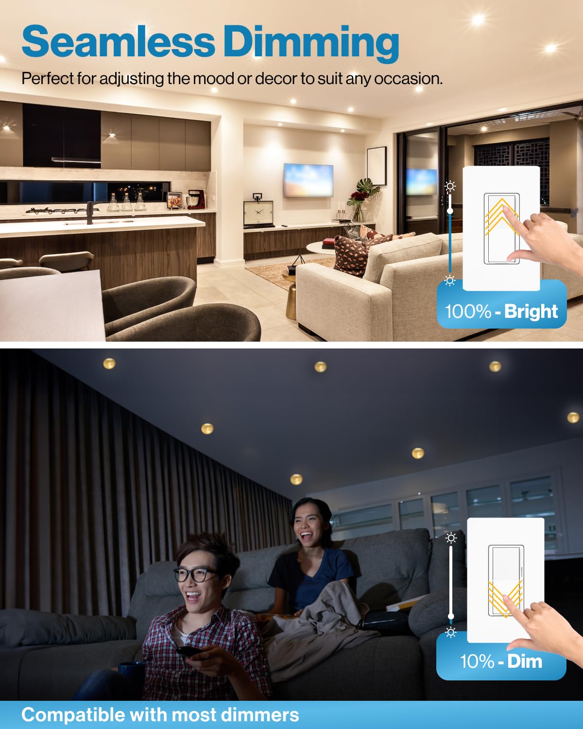 Sunco BR30 4000K cool white light evokes daylight-like color.