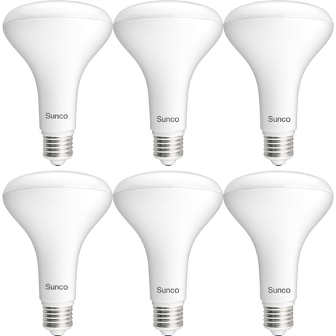 Sunco BR30 LED bulb dimmable for versatile room lighting.