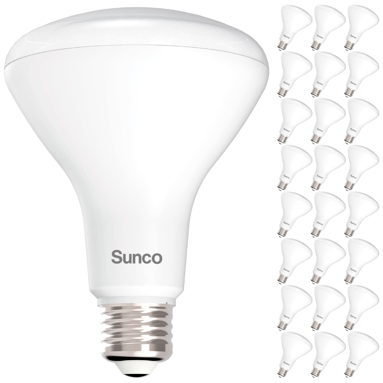 Sunco BR30 LED pack of 24 bulbs for energy-efficient home lighting.
