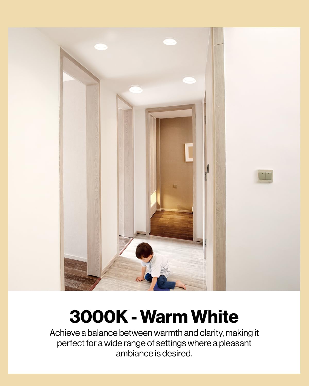 Sunco BR30 soft white 3000K glow ideal for living spaces and kitchens.