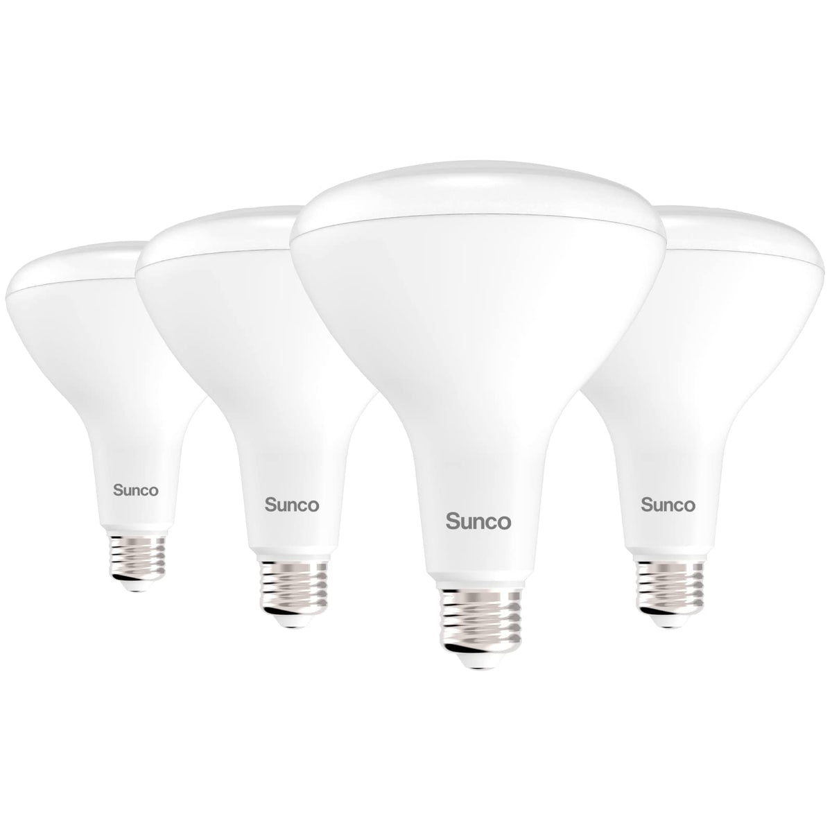 Sunco BR40 LED bulb with warm 3000K tone for cozy living areas.