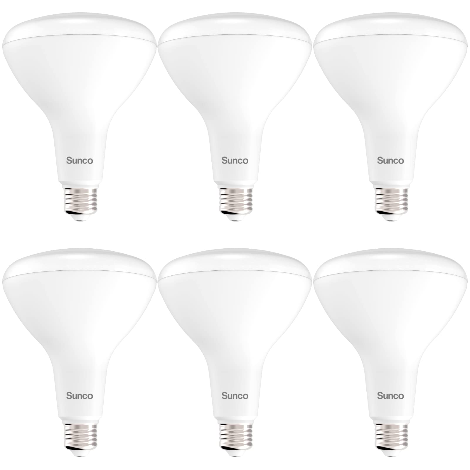 Sunco BR40 LED bulbs pack front view, bright daylight-like illumination.
