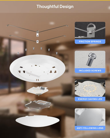 Sunco damp-rated disc light ideal for bathrooms and damp spaces.