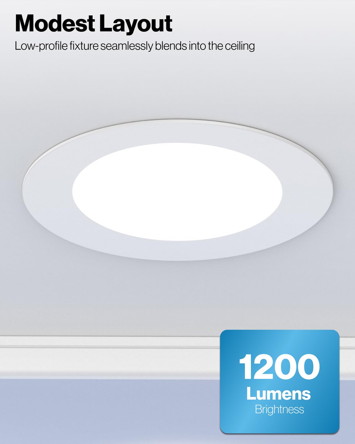 Sunco easy-install E26 base simplifies ceiling can-light installation.