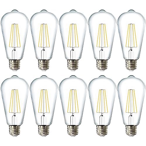 Sunco Edison ST64 clear filament waterproof bulb illuminates outdoor spaces with vintage charm.
