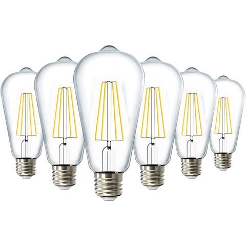 Sunco Edison ST64 clear filament bulb for decorative lighting with vintage charm