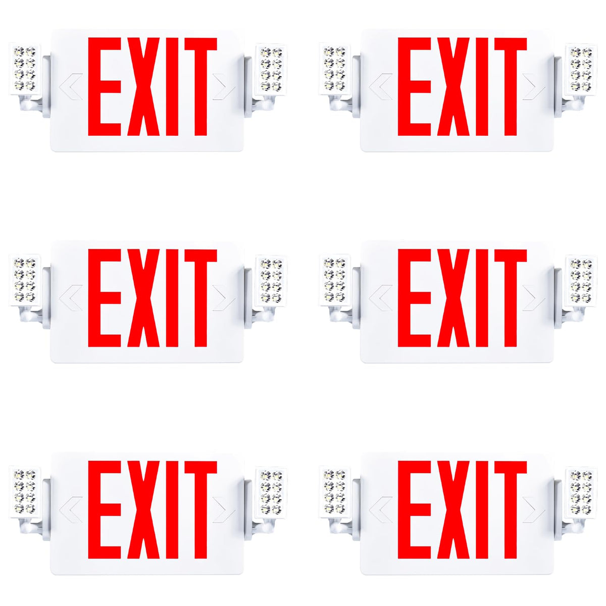Sunco Lighting emergency exit sign with side lights and backup battery for reliable visibility
