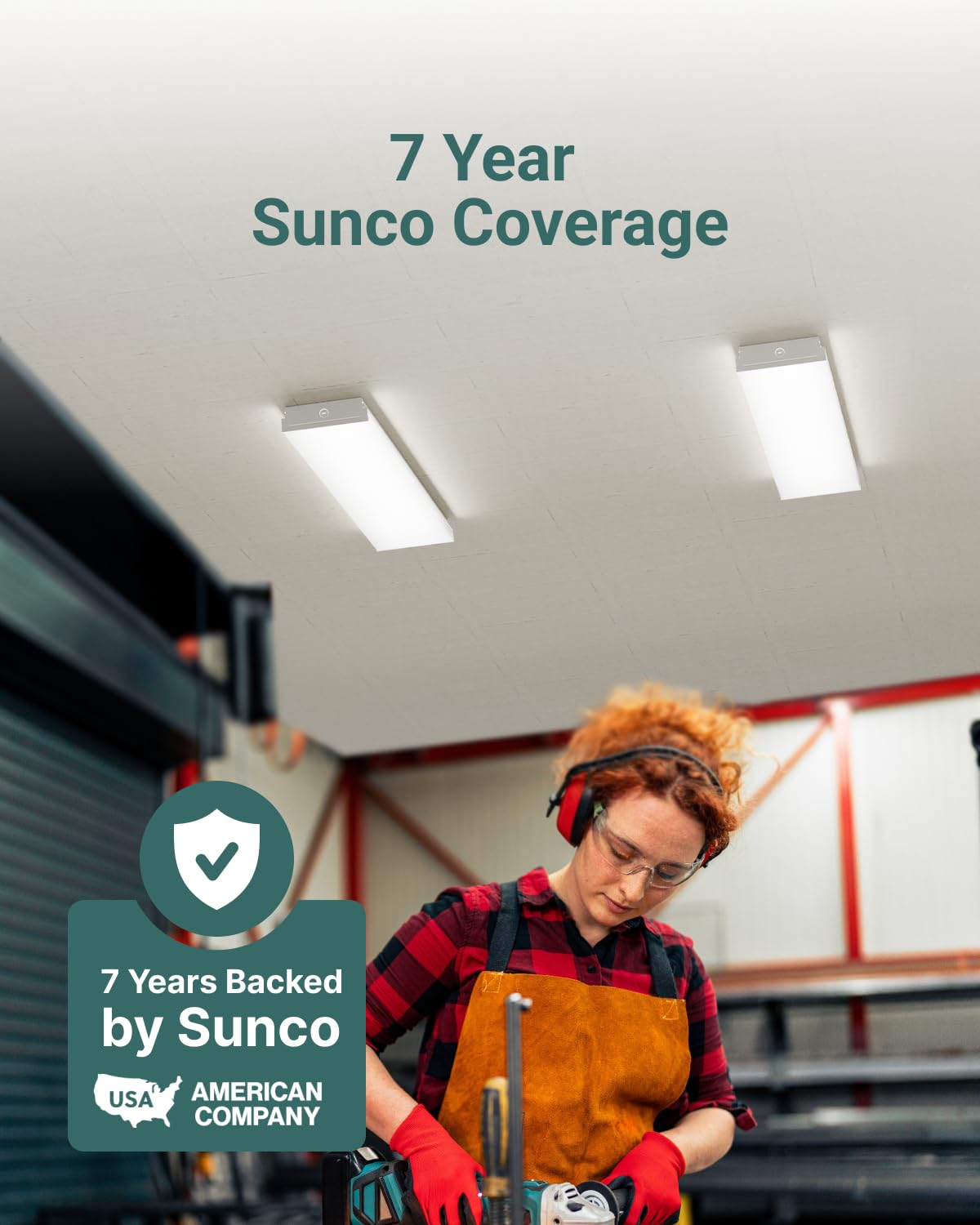 Sunco ETL-certified lighting image reassures safety and reliability in commercial spaces.