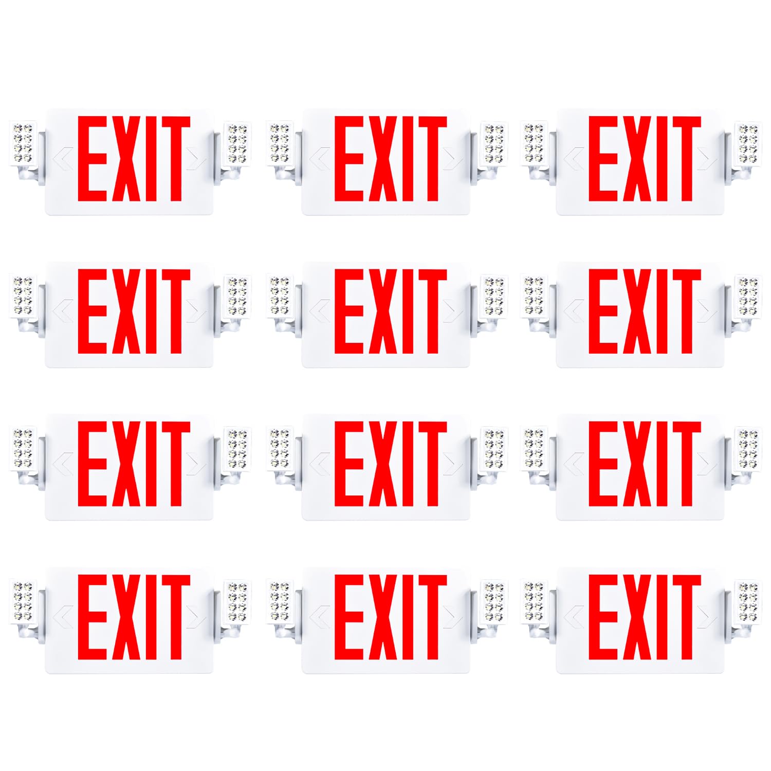 Sunco Exit Sign with dual LED wall mount for clear guidance during outages