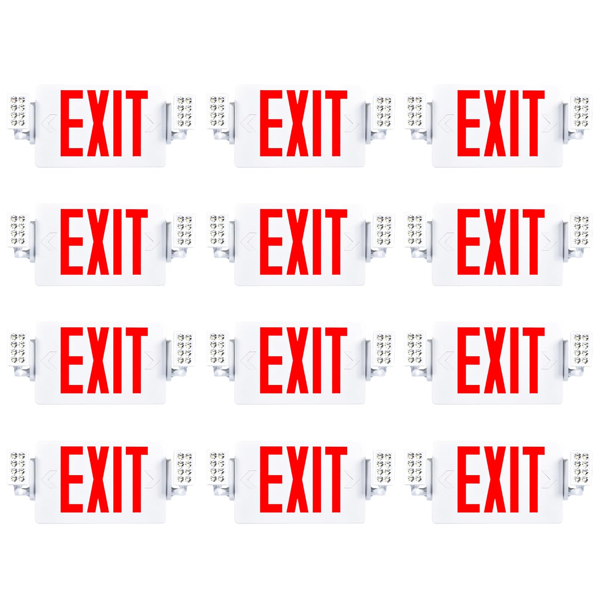 Sunco Exit Sign with dual LED wall mount for clear guidance during outages
