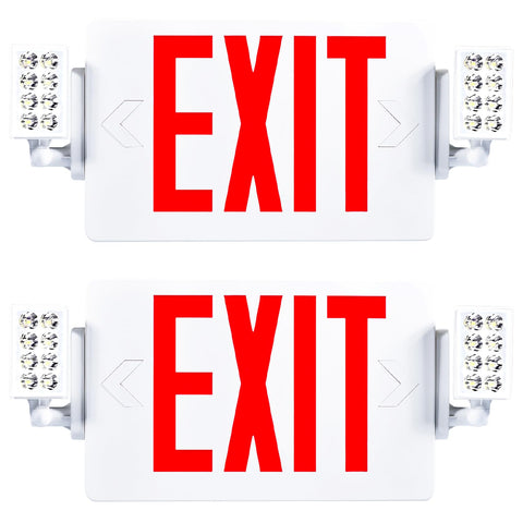 Sunco exit sign with emergency lights for high visibility.