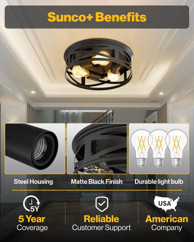 Sunco Farmhouse 2-pack offers coordinated fixtures for multiple rooms.