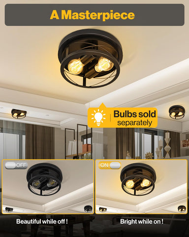Sunco Farmhouse ceiling light with matte black finish for modern kitchens