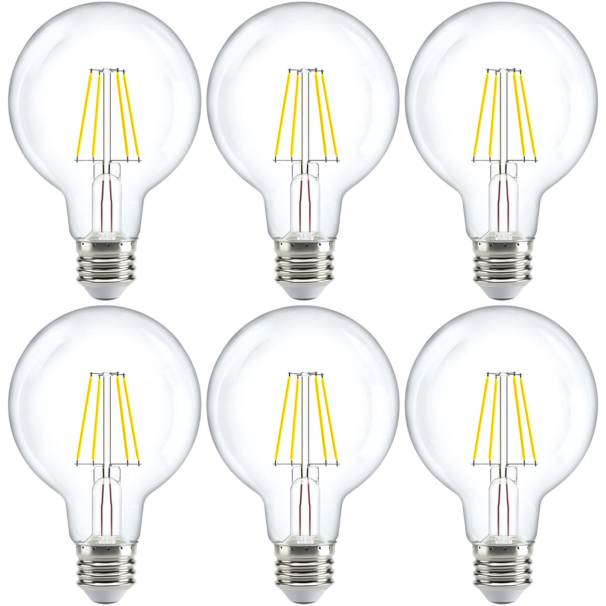 Sunco G25 LED globe bulb ideal for vanity lighting with warm glow