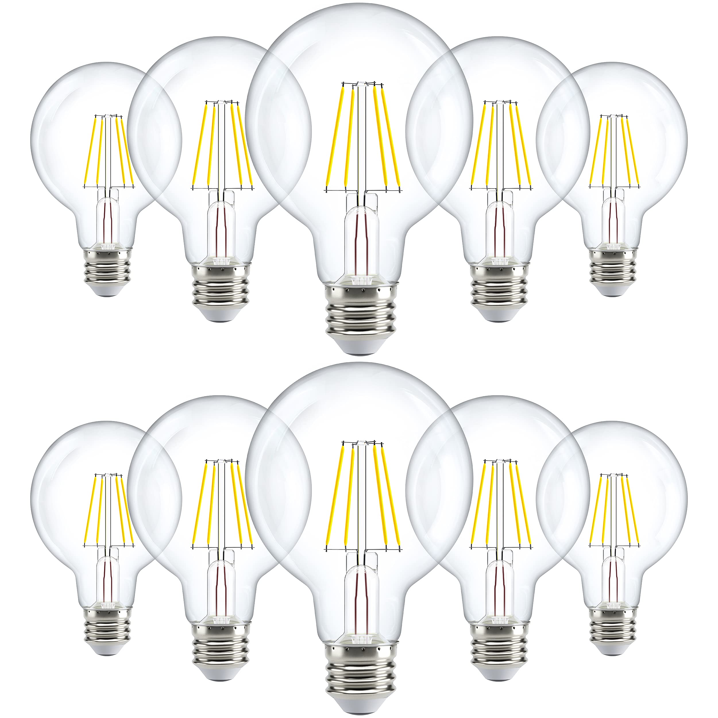 Sunco G25 LED globe vanity bulb for bathroom with clear, bright makeup-task lighting