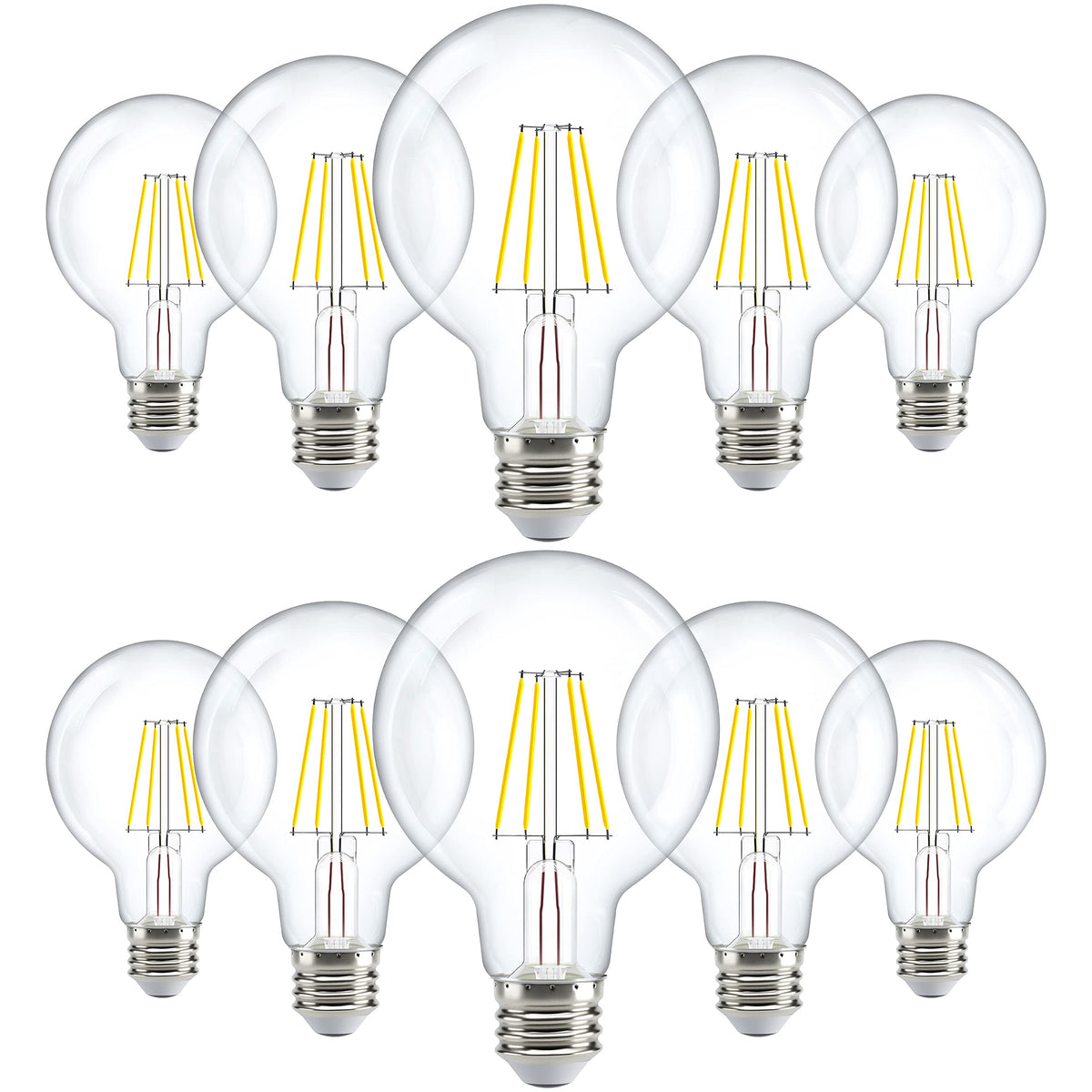 Sunco G25 LED globe vanity bulb for bathroom with clear, bright makeup-task lighting