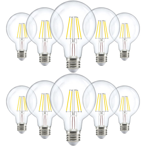 Sunco G25 LED globe vanity bulb for bathroom with clear, bright makeup-task lighting