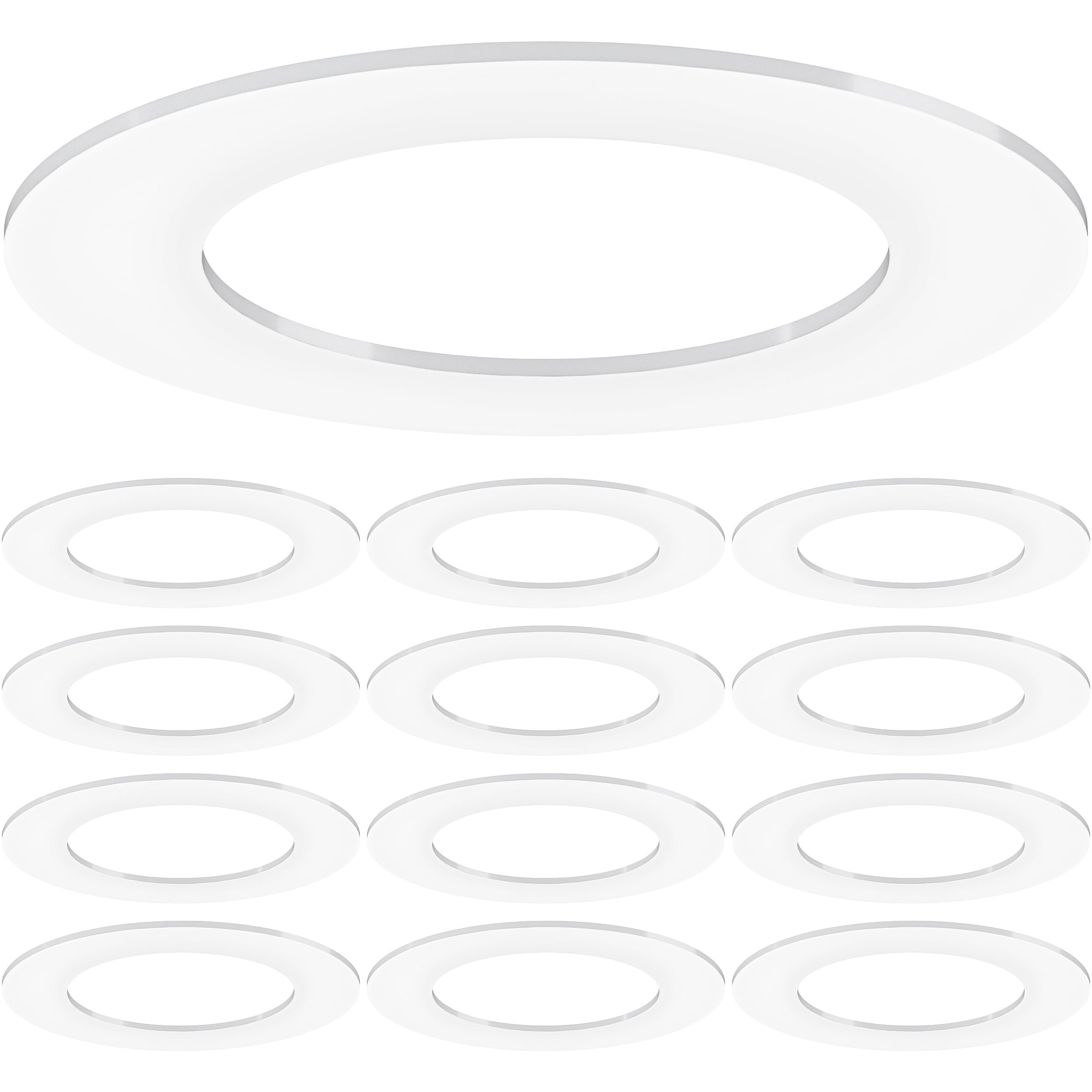 Sunco Goof Ring with 6-7 inch outer diameter fits 4-inch recessed lights for a clean ceiling.