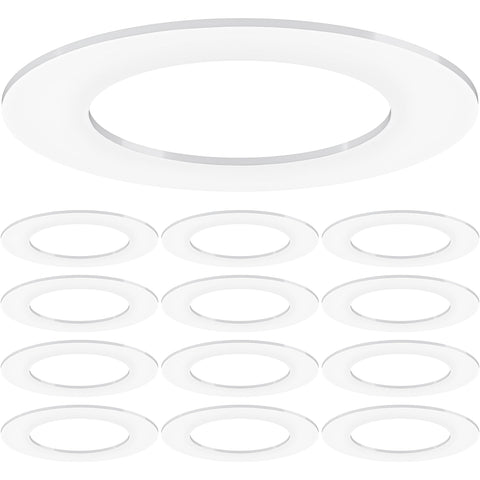 Sunco Goof Ring with 6-7 inch outer diameter fits 4-inch recessed lights for a clean ceiling.