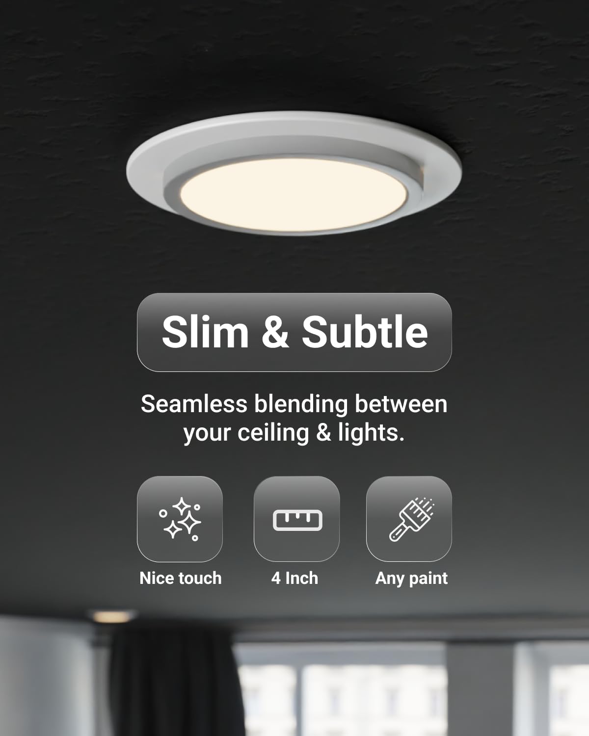 Sunco Goof Ring durable plastic construction resists wear in ceilings.