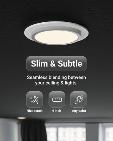 Sunco Goof Ring durable plastic construction resists wear in ceilings.