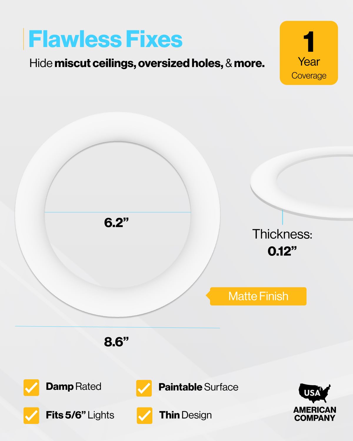 Sunco Goof Ring flush installation showing a neat ceiling line