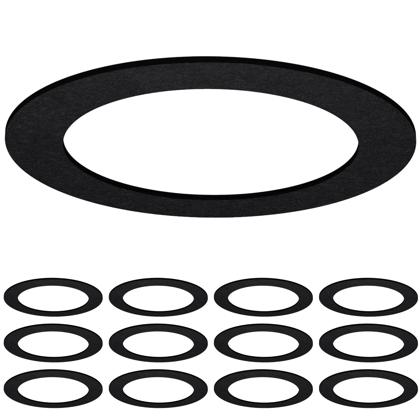 Sunco Goof Ring flush-mount outer diameter 8.6 inches for 6-inch recessed lights.