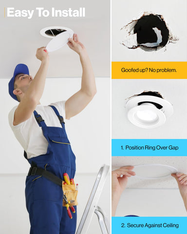 Sunco Goof Ring paintable surface allows ceiling color matching