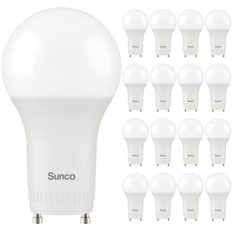 Sunco GU24 LED bulb dimmable close-up showing smooth light control