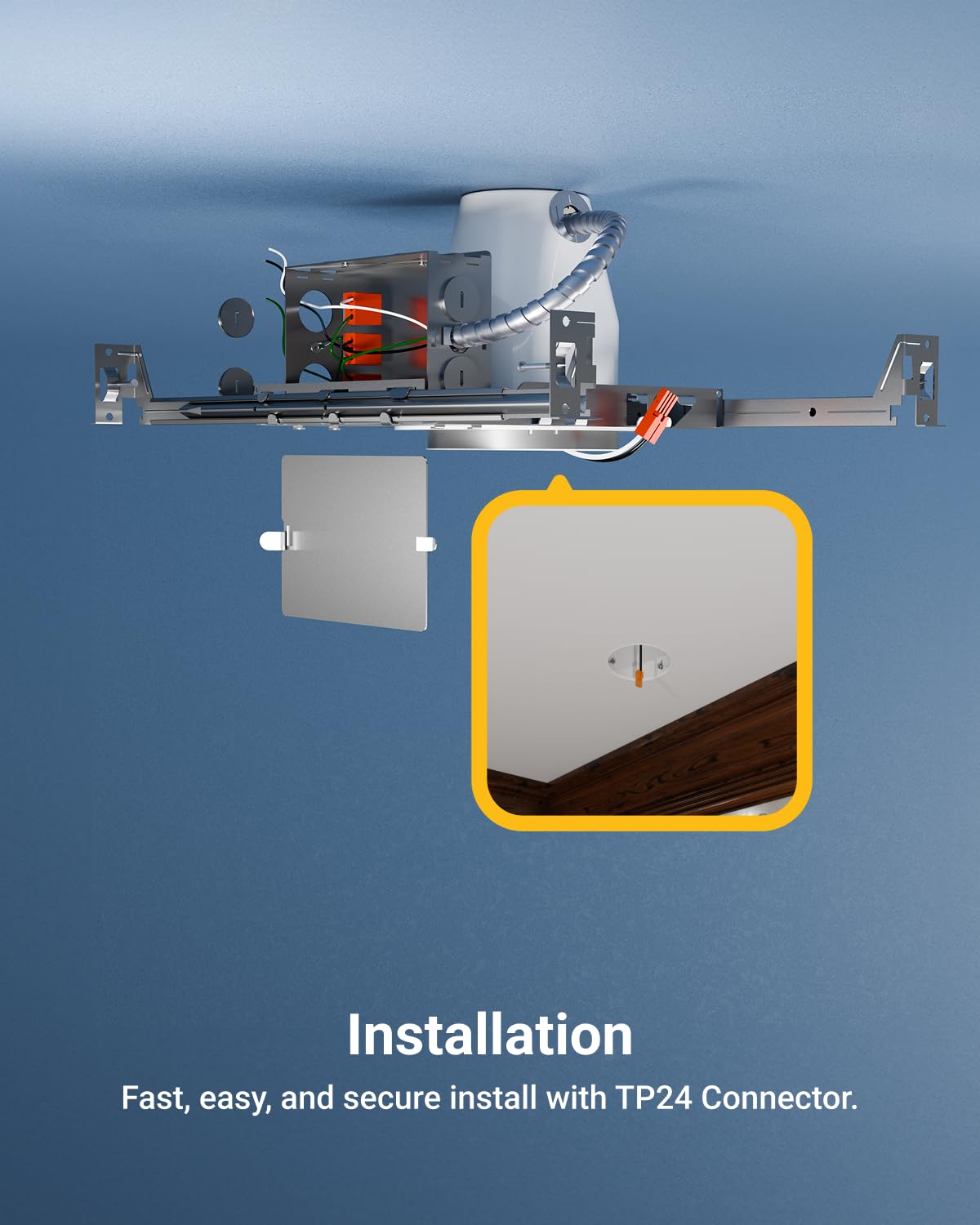 Sunco IC rated housing keeps conditioned air inside spaces efficiently.