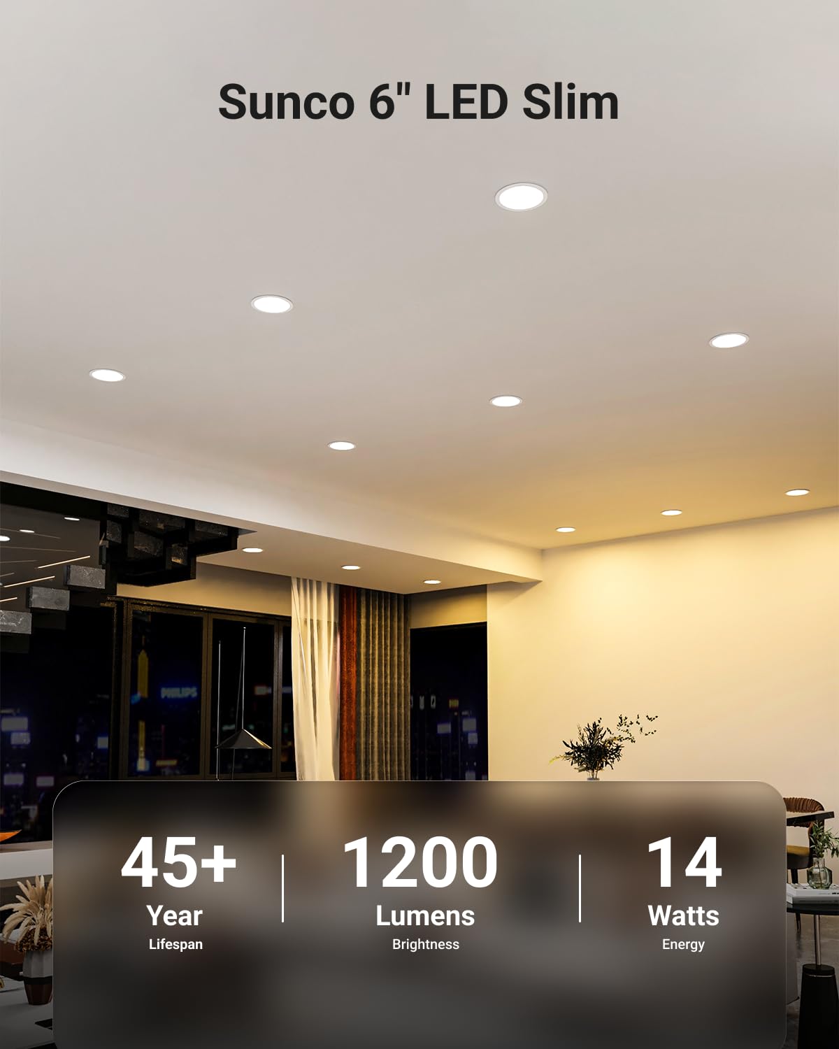 Sunco slim ic-rated downlight shown near insulation for safe contact