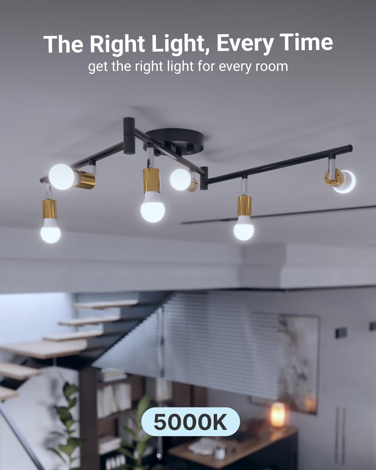 Sunco LED bulb lighting in kitchen and living room with low heat