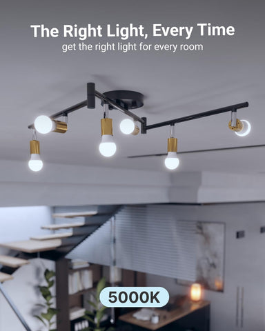 Sunco LED bulb lighting in kitchen and living room with low heat