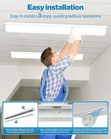 Sunco ceiling mount offers instant illumination in garages and basements.