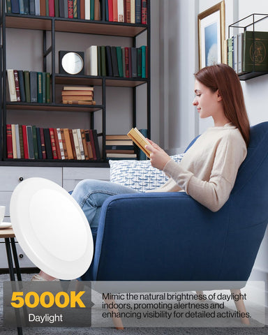 Sunco LED Disc Light direct-wired installation; no can needed.