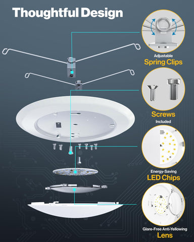 Sunco damp-rated disk light icon indicating suitability for moisture-prone spaces.