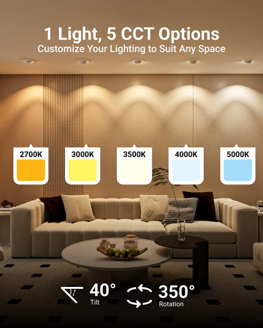 Sunco LED downlight dimmable to set brightness