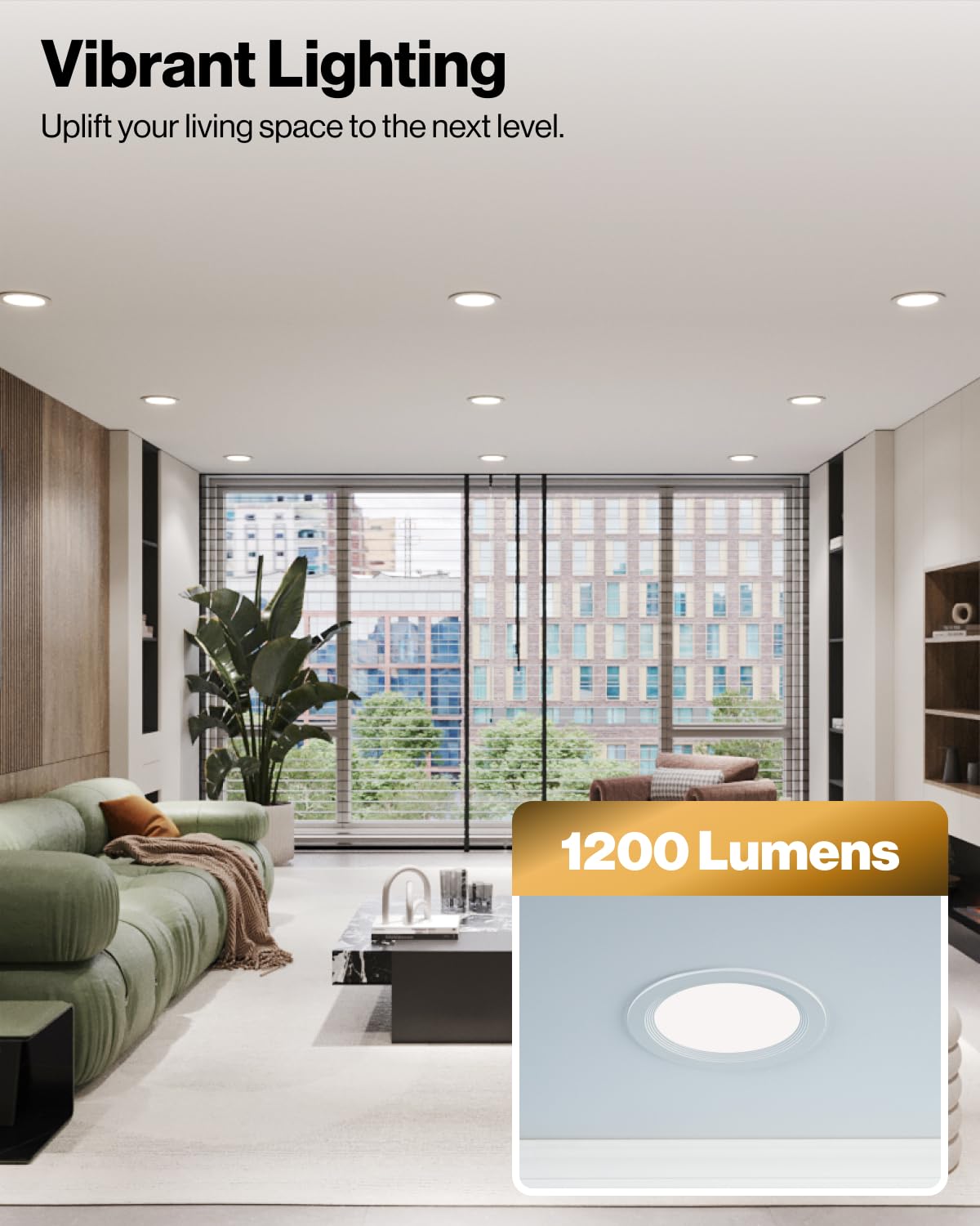 Sunco downlight with night light feature, subtle 2000K glow for evenings