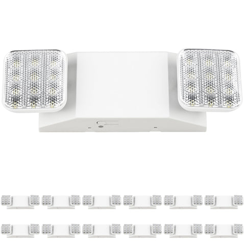 Sunco LED emergency light front view demonstrates bright, reliable hallway illumination.