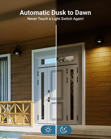 Sunco PAR30 dusk-to-dawn bulb backed by a 5-year US warranty.