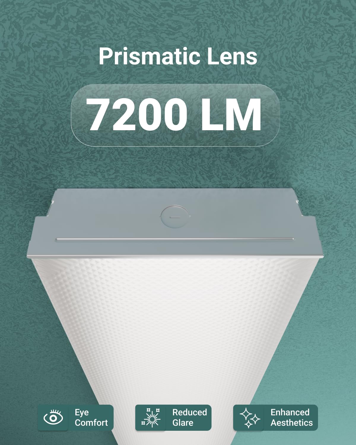 Sunco LED shop light installed on ceiling shows easy, tool-free mounting.