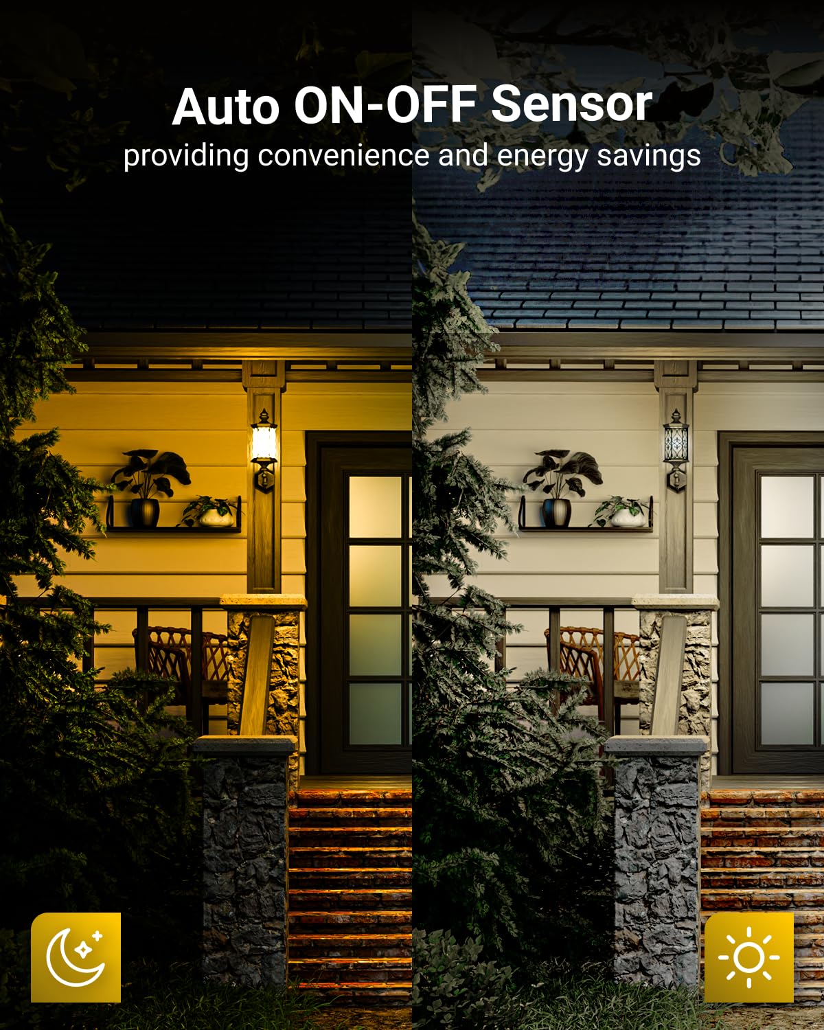 Sunco amber warm glow lights driveways and patios while minimizing glare