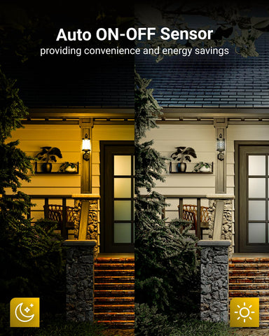 Sunco amber warm glow lights driveways and patios while minimizing glare