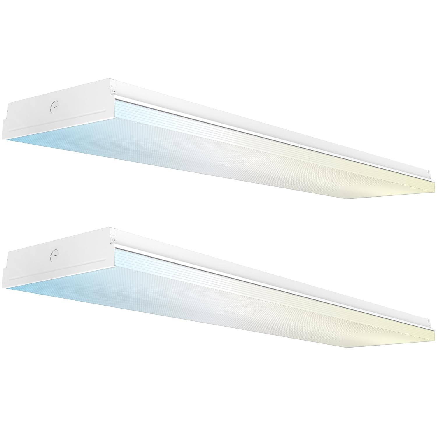 Sunco Lighting 11-inch Prisma wraparound front view for bright, even workshop illumination.