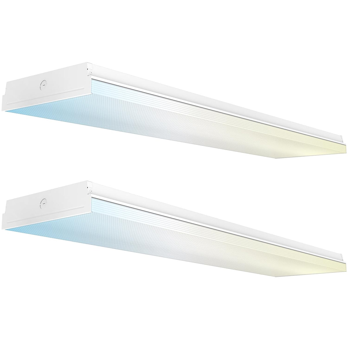 Sunco Lighting 11-inch Prisma wraparound front view for bright, even workshop illumination.