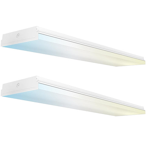 Sunco Lighting 11-inch Prisma wraparound front view for bright, even workshop illumination.
