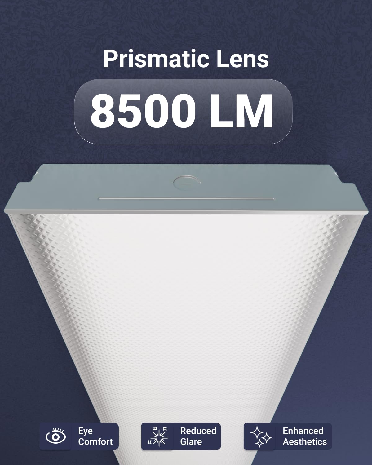 Sunco Lighting Prisma wraparound side view showing glare-free brightness for precise tasks.